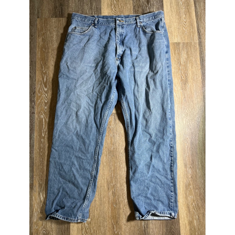 Wrangler Mens Relaxed Fit Medium Wash Blue‎ Denim Jeans 42x32 97601DR